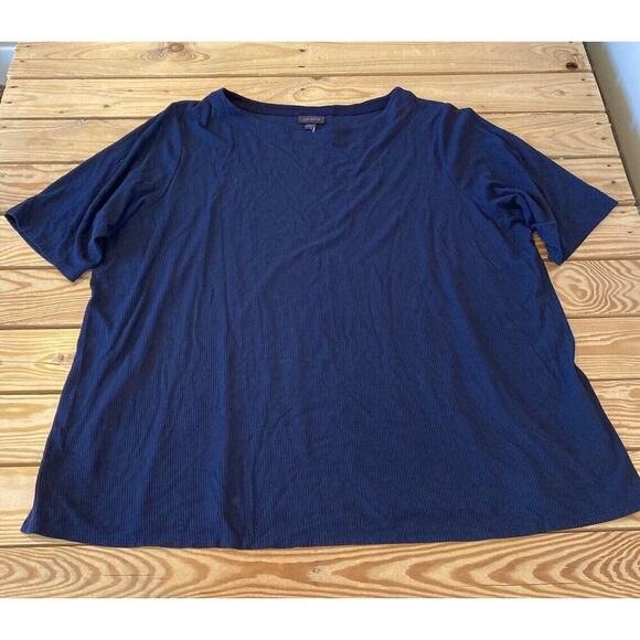 J Jill Short Sleeve Rayon Top Size 3X Women’s Black - Picture 1 of 7